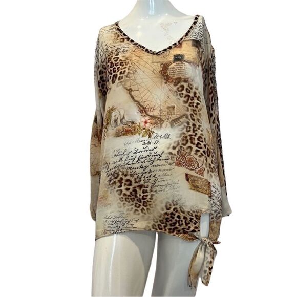 Chico’s World Safari Top Sz.1 - Picture 1 of 4